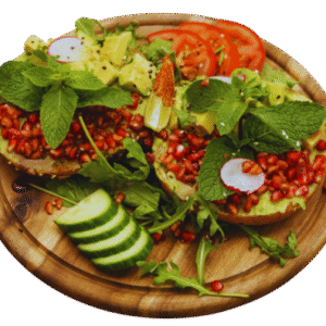 Avocado-Granatapfel Bagel