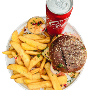 Cheesy Vegan Burger Menü